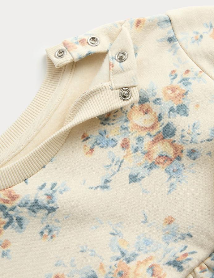 Cotton Rich Floral Sweat Dress (0-3 Yrs)