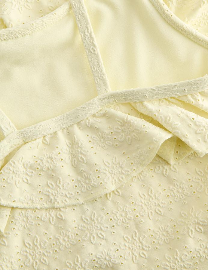 Frill Broderie Swimsuit (2-8 Yrs)