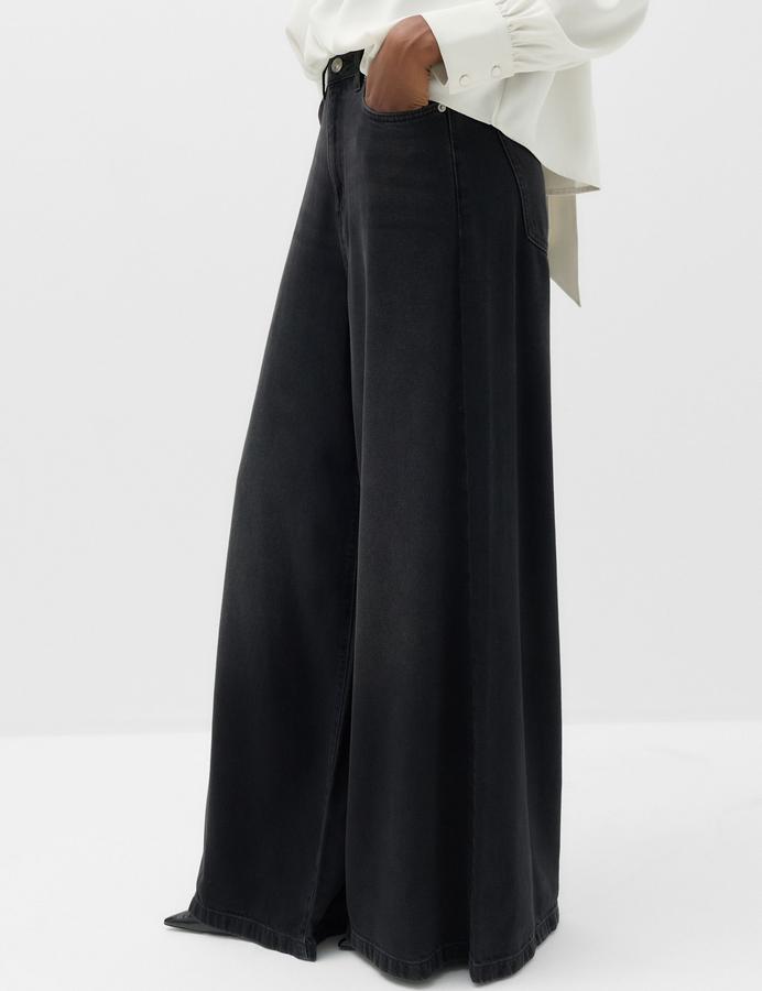 Lyocell™ Blend Wide Palazzo Leg Jeans