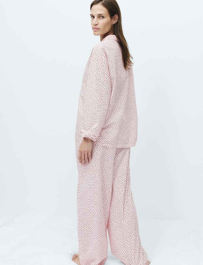 Pure Cotton Polka Dot Revere Pyjama Set