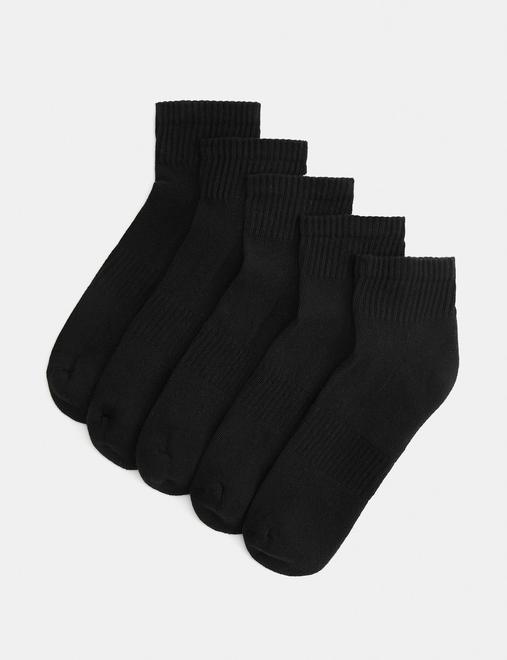 5pk Cotton Rich Cushioned Anklets