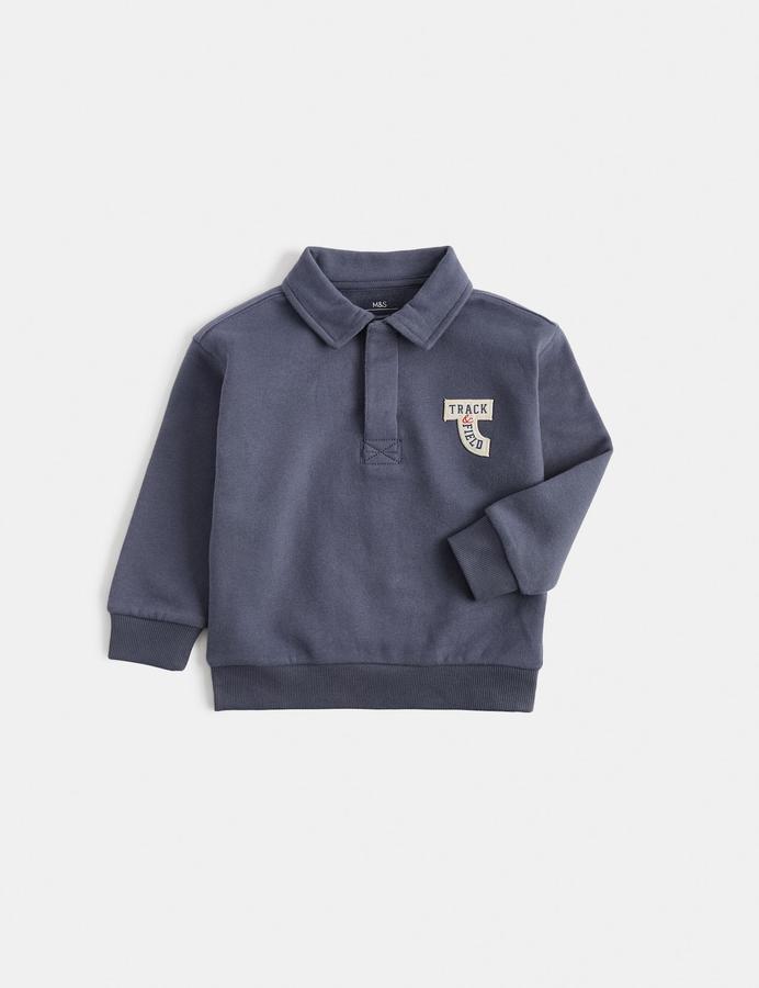 Cotton Rich Badge Sweatshirt (2-8 Yrs)