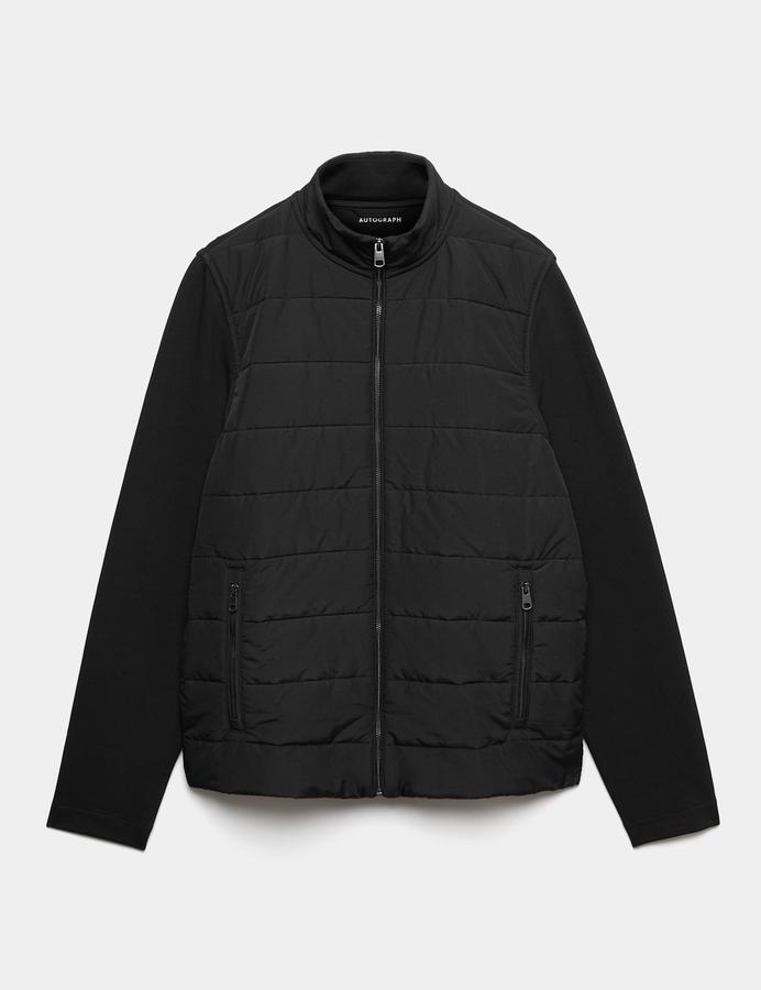 Regular Fit Cotton Rich Padded Hybrid Jacket