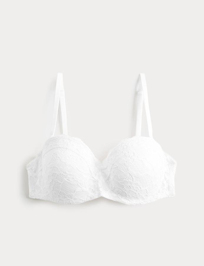 Lace Wired Strapless Bandeau Bra A-E