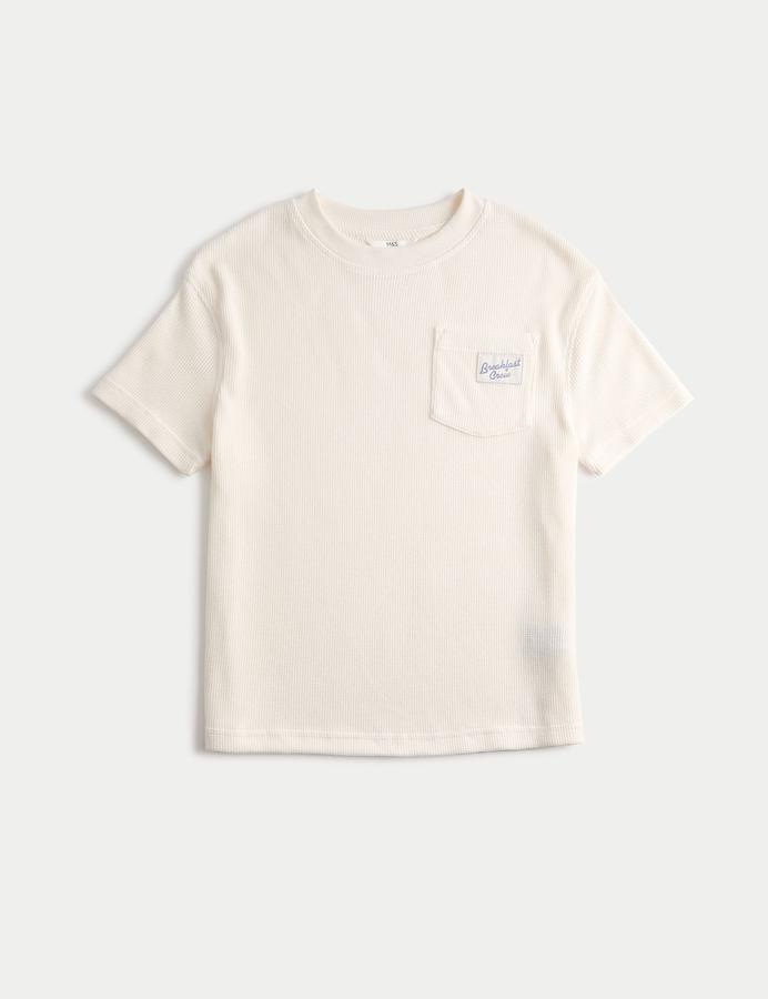 Waffle Breakfast Crew Slogan Pyjama Top (6-16 Yrs)