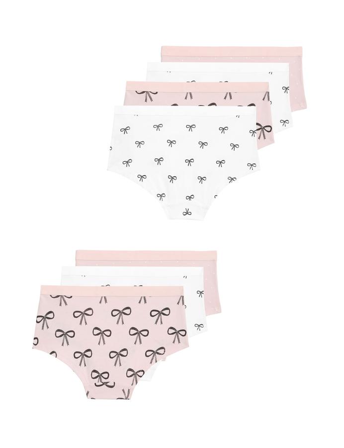 7 Pack Cotton with Stretch Bow Shorts (5-16 Yrs)