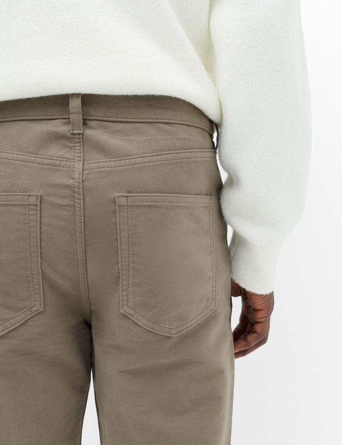 Straight Fit Italian Moleskin 5 Pocket Trousers