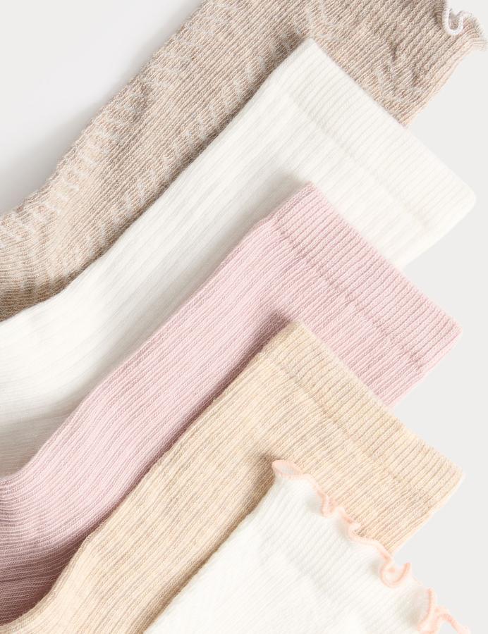 5 Pack Cotton Rich Pelerine Crew Socks