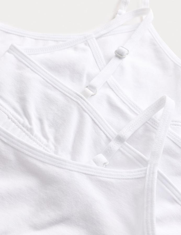 3 Pack Cotton with Stretch Crop Tops (6-16 Yrs)