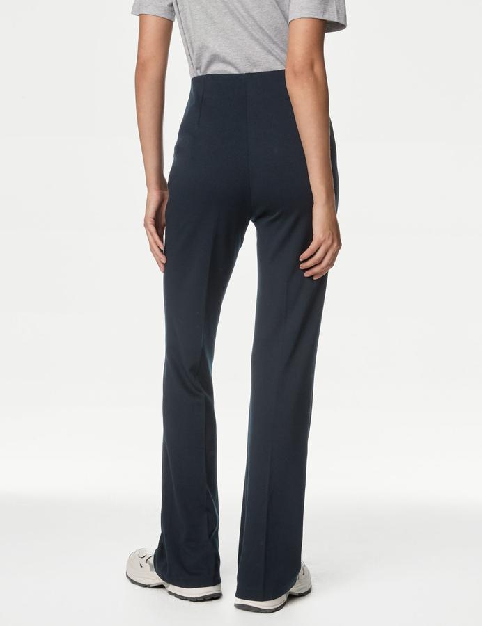 Jersey Elasticated Waist Flared Trousers
