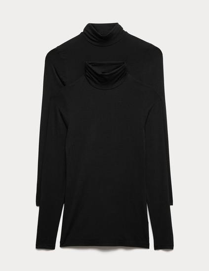 2pk Heatgen™ Thermal Polo Neck Tops