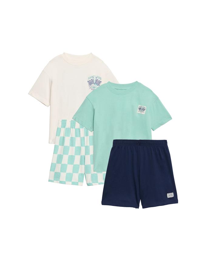 2 Pack Pure Cotton Racing Graphic Pyjamas (1-16 Yrs)