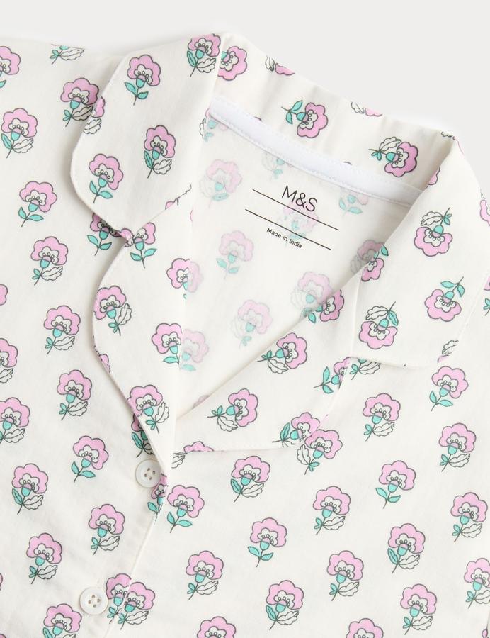 Pure Cotton Floral Print Pyjamas (6-16 Yrs)