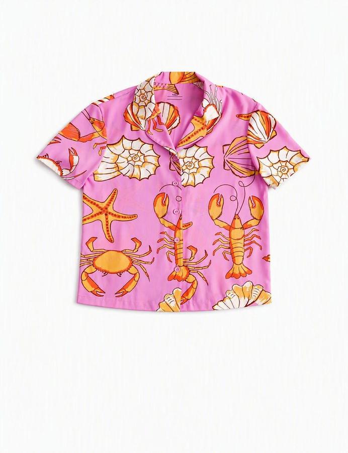 Satin Shell Print Pyjamas (6-16 Yrs)