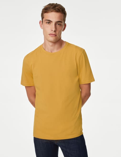 Regular Fit Pure Cotton Crew Neck T-Shirt