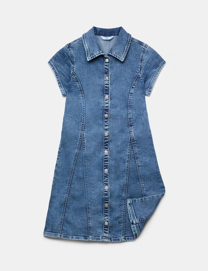 Denim Button Through Dress (6-16 Yrs)