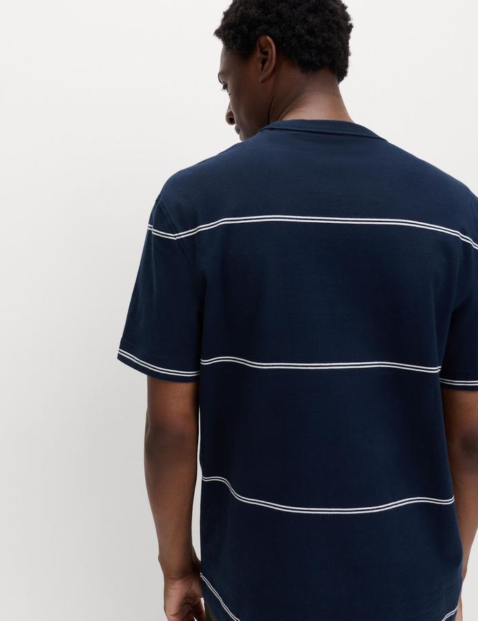 Pure Cotton Striped Relaxed Crew Neck T-Shirt