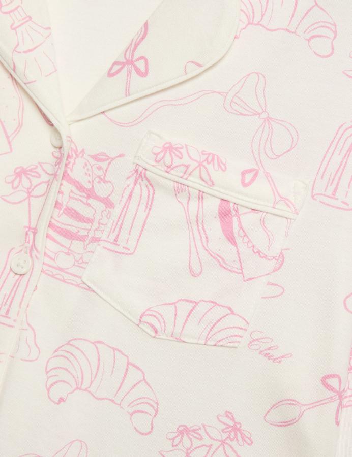 Cotton Modal Brunch Club Print Pyjamas (6-16 Yrs)