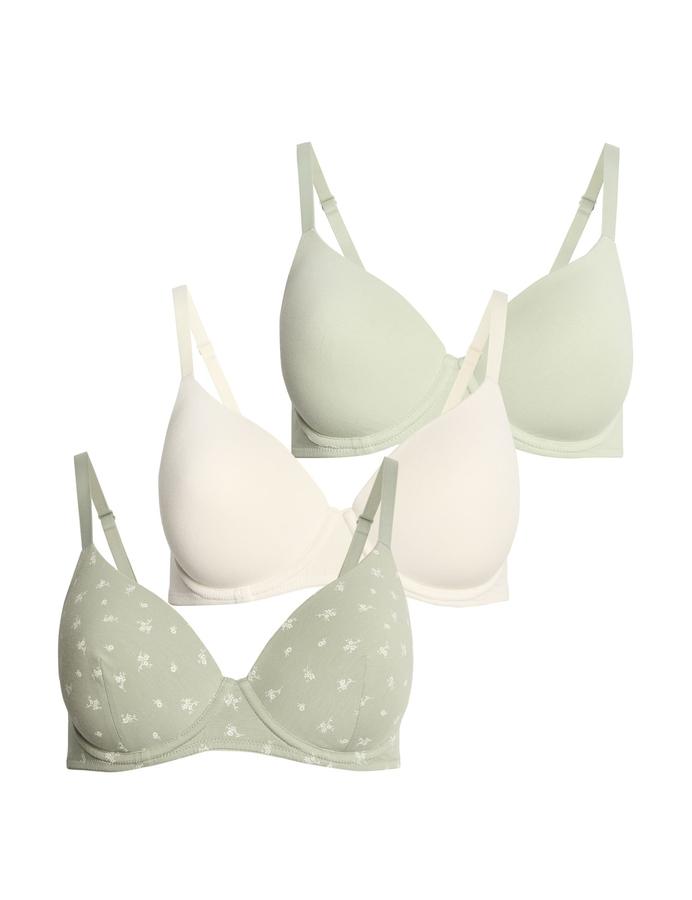 3pk Cotton Rich Wired T-Shirt Bras A-E