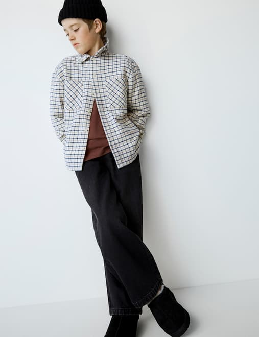 Pure Cotton Checked Shirt (6-16 Yrs)