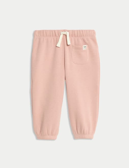 Cotton Blend Fleece Lined Joggers (0-3 Yrs)