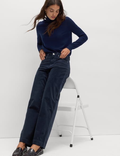 Cord Wide Leg Trousers