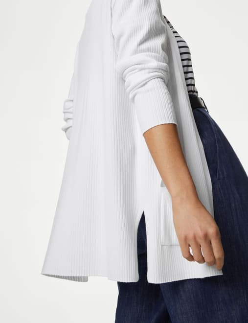 Ribbed Edge to Edge Longline Cardigan