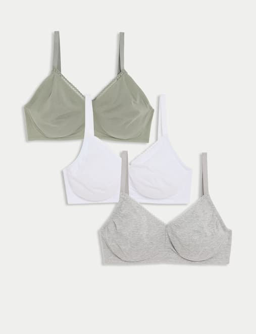 3pk Non Wired Full Cup Bras