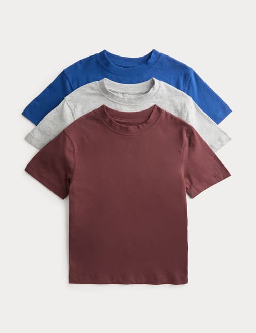 3 Pack Pure Cotton T-Shirts (2-8 Years)
