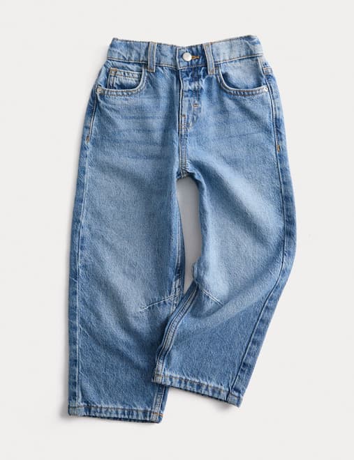 Barrel Leg Denim Jeans (2-10 Yrs)