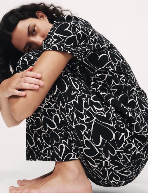 Cotton Rich Printed Pyjama Set