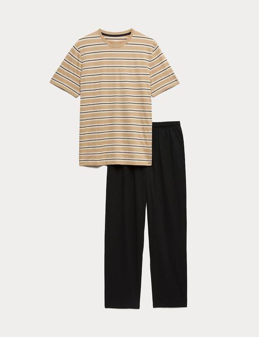 Pure Cotton Ss Striped Pyjama Set
