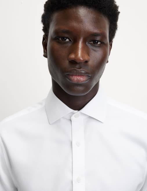 Regular Fit Ultimate Non Iron Cotton Textured Shirt