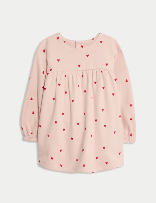 Cotton Rich Heart Sweater Dress (0-3 Years)