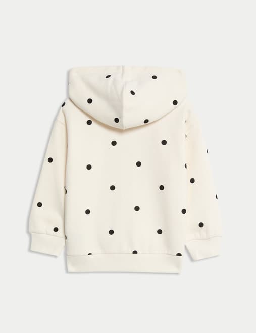 Cotton Rich Polka Dot Hoodie (2-8 Yrs)