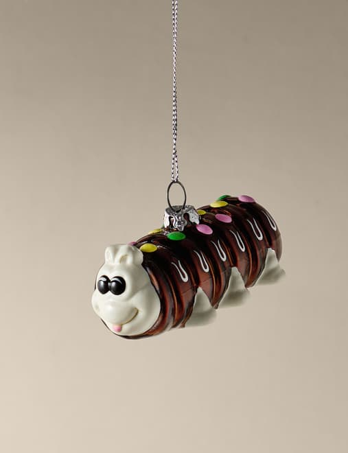 Colin the Caterpillar™ Glass Hanging Decoration