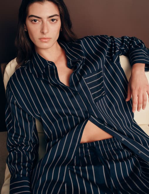 Pure Cotton Striped Pyjama Set