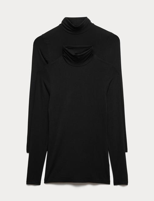 2pk Heatgen™ Thermal Polo Neck Tops