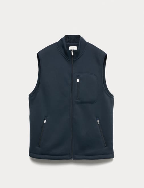 Fleece Lined Funnel Neck Gillet