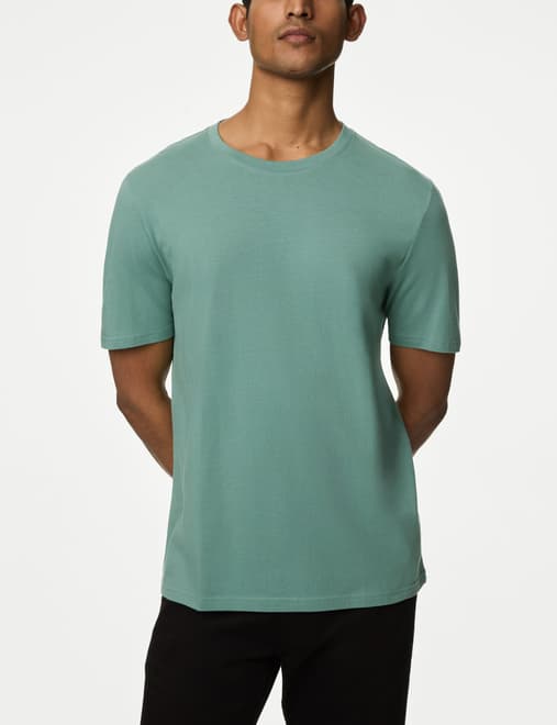 Regular Fit Pure Cotton Crew Neck T-Shirt