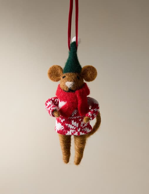 Felt Hanging Mouse Decoration