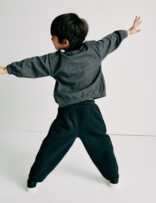 Cotton Blend Jersey Bomber Jacket (2-8 Yrs)