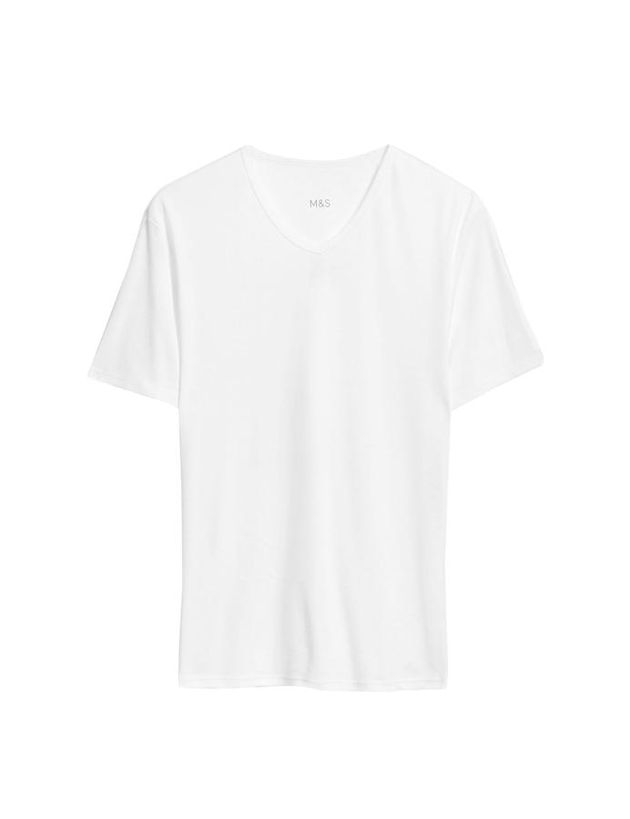 3 Pack Essential Cotton V-Neck T-Shirt Vests