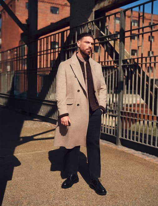 Wool Blend Long Haired Revere Coat