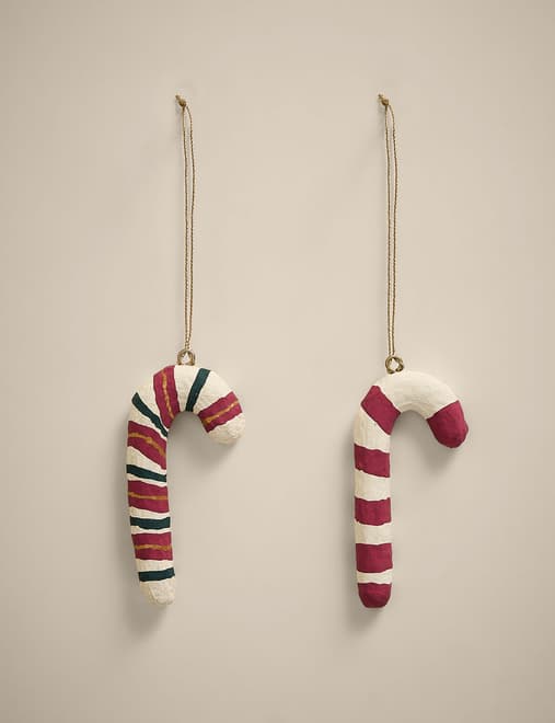 2pk Hanging Candy Cane Decorations