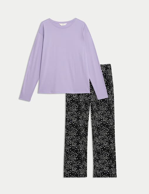 Pure Cotton Heart Print Pyjama Set