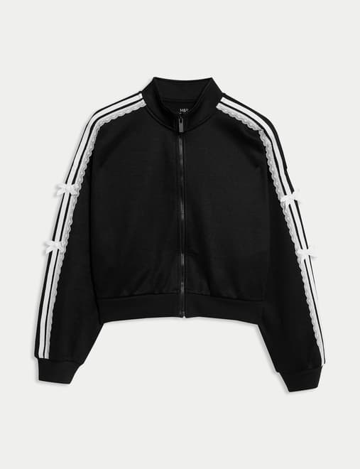 Cotton Rich Tricot Bow Sweatshirt (6-16 Yrs)