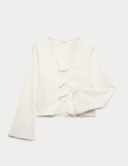 Jersey Tie Up Cardigan (6-16 Yrs)