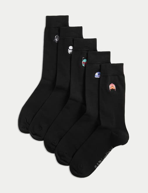 5 Pack Cool & Fresh™ Star Wars Cotton Rich Socks