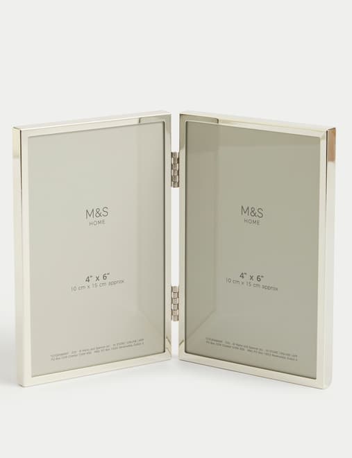 Metal Double Photo Frame 4x6 Inch